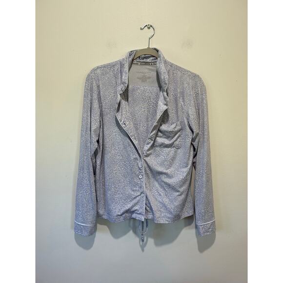 Elizabeth & Nicole Pajama set size S lavendar button top long pants - Picture 1 of 11